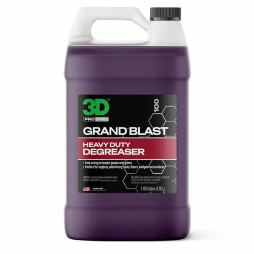 One gallon jug of 3D Grand Blast heavy duty biodegradable engine degreaser