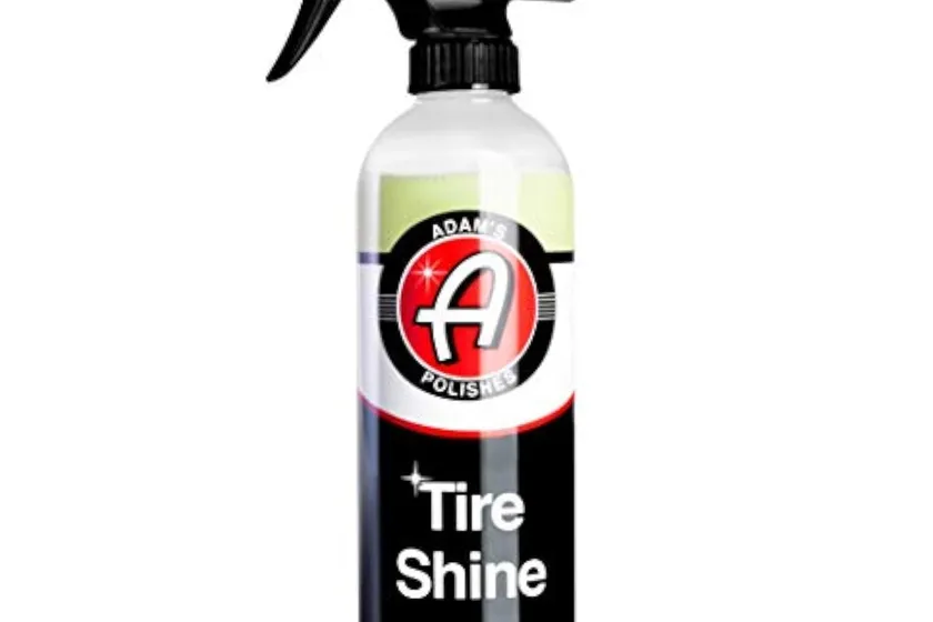 Adam's Tire Shine 16 oz spray bottle with black and blue label