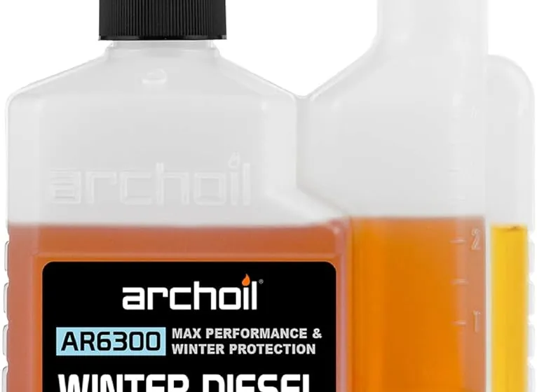 Archoil AR6300 Winter Diesel Treatment 41 oz bottle with a long neck and a measuring chamber