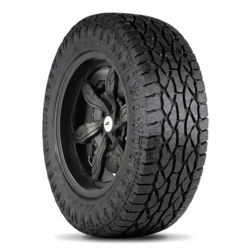 Atturo Trail Blade ATS all-terrain tire showing its deep tread blocks, three-dimensional siping and black sidewall