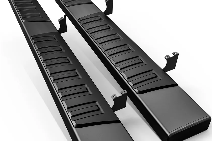 AUTOSAVER88 6 inch black aluminum running boards for a Chevy Colorado crew cab