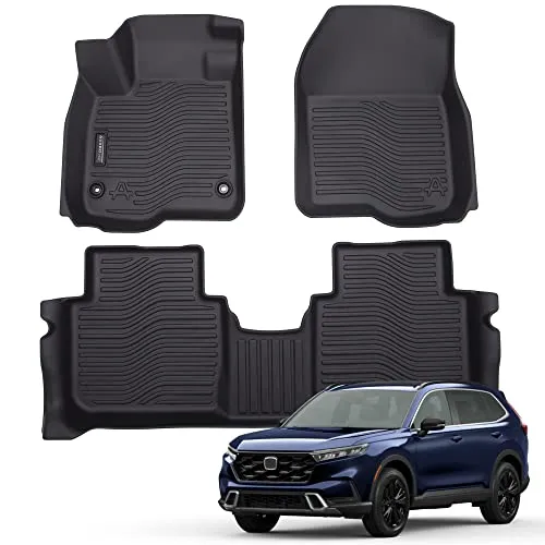 AUXKO black TPE all weather floor mats shaped for a 2023 to 2026 Honda CR-V footwell