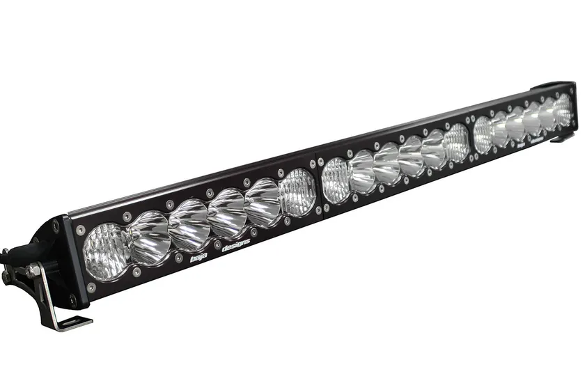 Baja Designs OnX6+ 30 inch straight LED light bar with clear driving combo lens and black housing