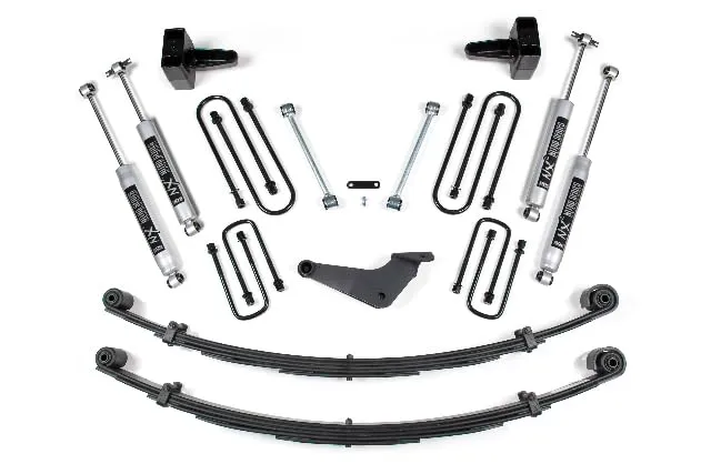 BDS 309H 4 inch suspension lift kit with radius arm drop brackets and shocks for the 1999 to 2004 Ford F-250 Super Duty