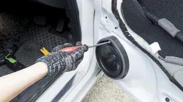 car speakers shown in a real-world setting for this guide