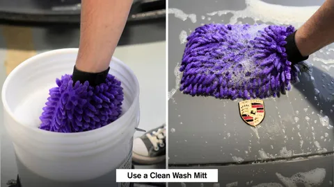 wash mitt shown in a real-world setting for this guide