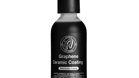 Adam's Polishes UV Graphene ceramic coating kit laid out with applicator and suede cloths