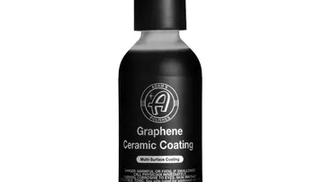 Adam's Polishes UV Graphene ceramic coating kit laid out with applicator and suede cloths