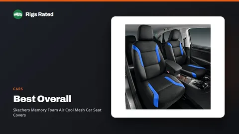 Skechers Memory Foam Air Cool Mesh Car Seat Covers, the best overall in our cars guide, on a Rigs Rated backdrop