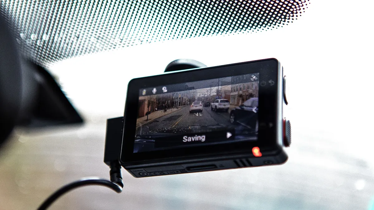 Trucks (general) dash cam shown in a real-world setting