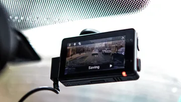 Trucks (general) dash cam shown in a real-world setting