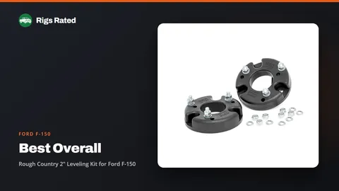 Rough Country 2" Leveling Kit for Ford F-150, the best overall in our ford f-150 guide, on a Rigs Rated backdrop