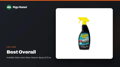 Invisible Glass Auto Glass Cleaner Spray 22 fl oz, the best overall in our car care guide, on a Rigs Rated backdrop