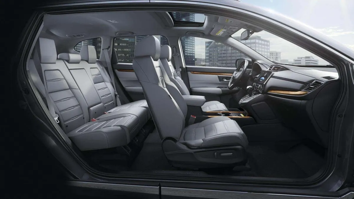 Honda CR-V seat covers shown in a real-world setting