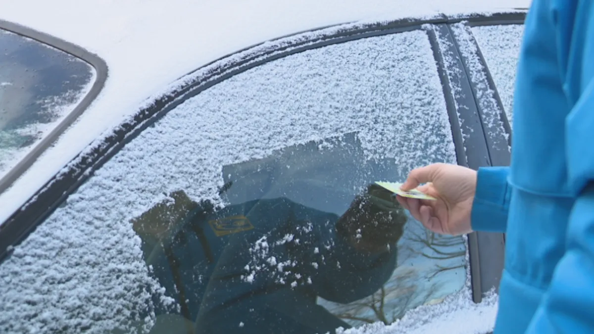 ice scraper shown in a real-world setting for this guide