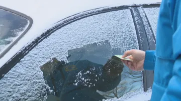 ice scraper shown in a real-world setting for this guide