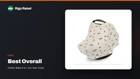 Parker Baby 4 in 1 Car Seat Cover, the best overall in our cars guide, on a Rigs Rated backdrop