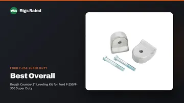 Rough Country 2" Leveling Kit for Ford F-250/F-350 Super Duty, the best overall in our ford f-250 super duty guide, on a Rigs Rated backdrop