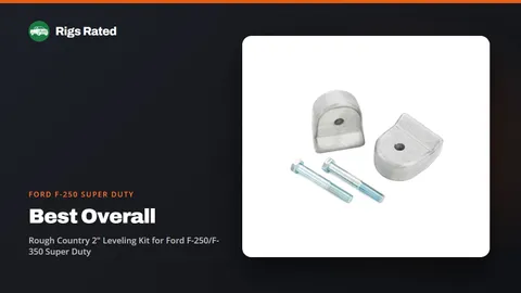 Rough Country 2" Leveling Kit for Ford F-250/F-350 Super Duty, the best overall in our ford f-250 super duty guide, on a Rigs Rated backdrop