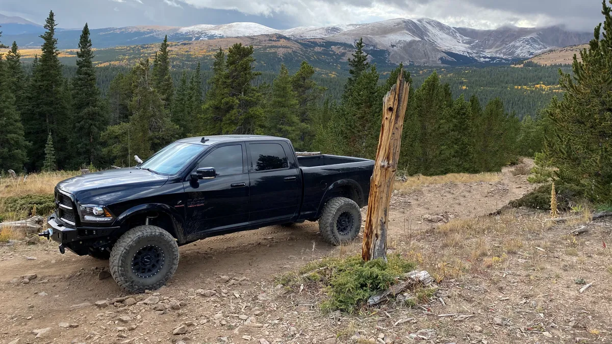 RAM HD mud flaps shown in a real-world setting