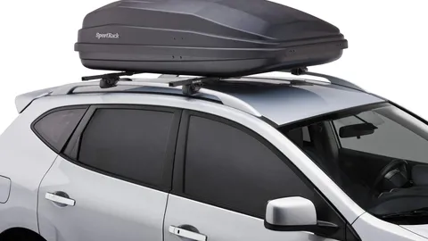 SportRack Vista XL rear-opening hard shell rooftop cargo box in black