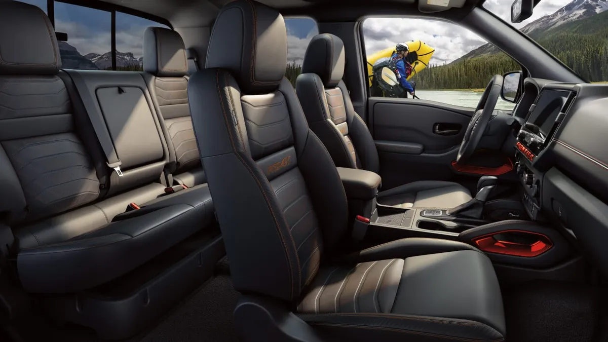 Nissan Frontier seat covers shown in a real-world setting