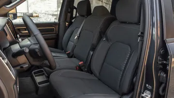 RAM 1500 seat covers shown in a real-world setting