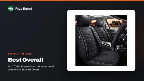 DISUTOGO Subaru Crosstrek Waterproof Leather Full Set Seat Covers, the best overall in our subaru crosstrek guide, on a Rigs Rated backdrop