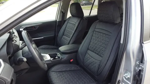 Toyota RAV4 seat covers shown in a real-world setting