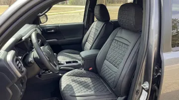 Toyota Tacoma seat covers shown in a real-world setting