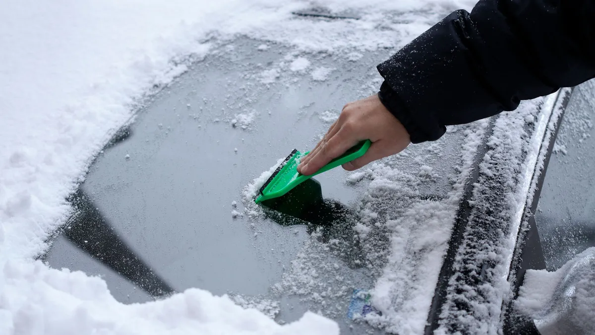 snow brush shown in a real-world setting for this guide