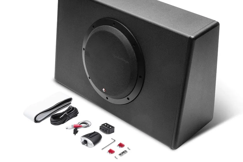 Rockford Fosgate Punch P300-10T slim sealed 10 inch powered subwoofer enclosure with built-in amplifier