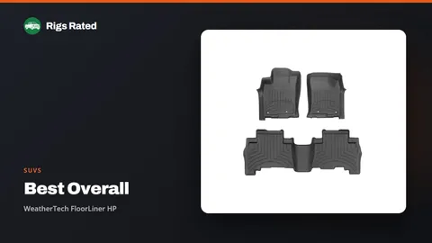 WeatherTech FloorLiner HP, the best overall in our suvs guide, on a Rigs Rated backdrop