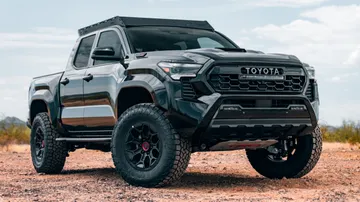 Toyota Tacoma lift kit shown in a real-world setting