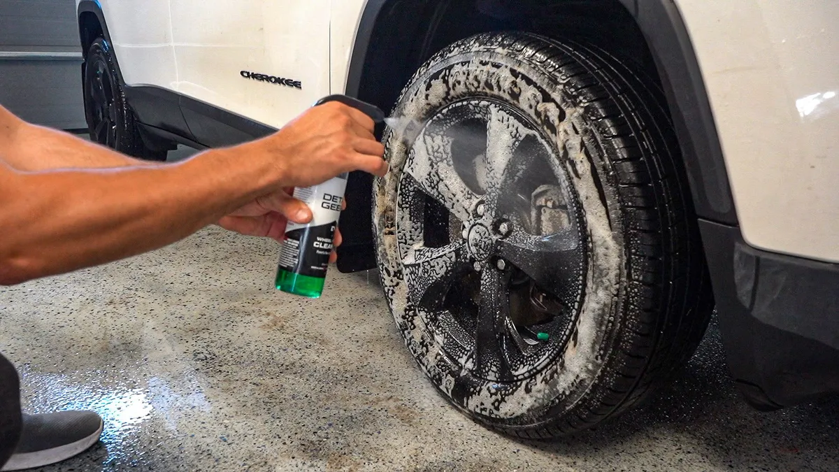 tire shine shown in a real-world setting for this guide
