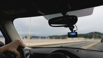Trucks (general) dash cam shown in a real-world setting