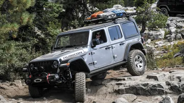 Jeep Wrangler on an off-road trail