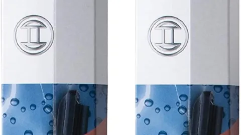 Frameless beam windshield wiper blades laid out with their packaging