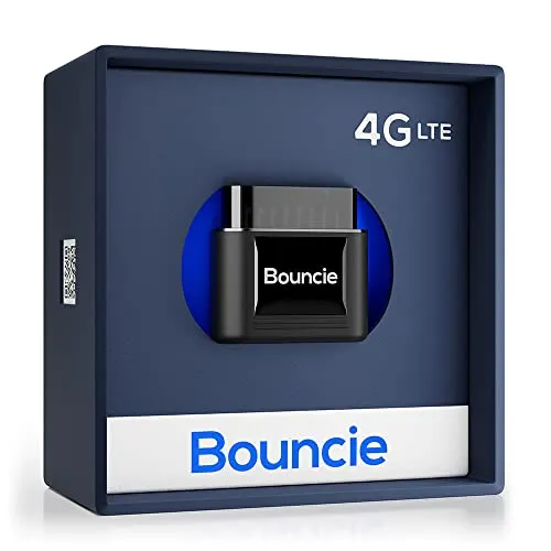 Bouncie black OBD2 port GPS tracker for cars with real time location reporting