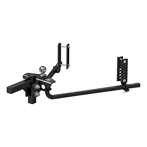 CURT 17601 TruTrack 2P weight distribution hitch head with two adjustable friction sway control brackets in carbon steel