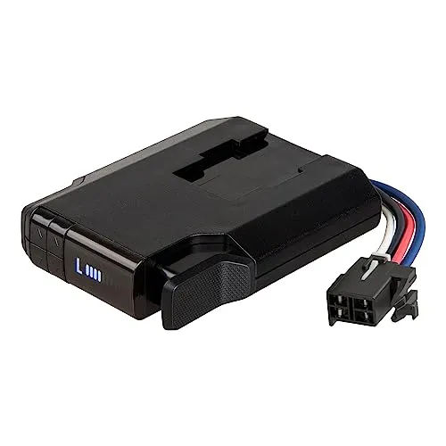 CURT 51116 Venturer Next slim black time-delay brake controller on its low profile dash bracket
