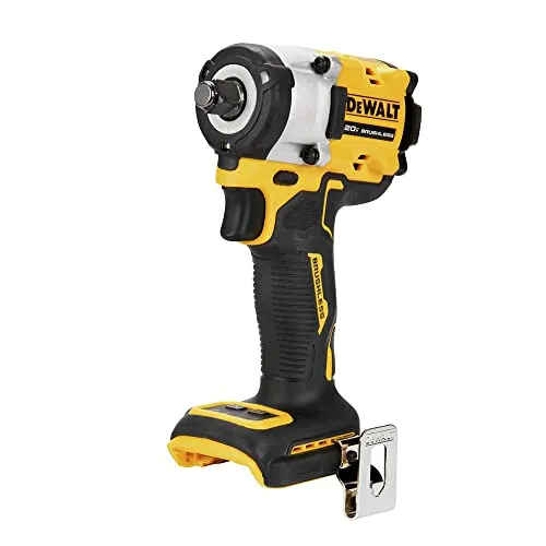 DEWALT ATOMIC DCF921B compact black and yellow 1/2 inch cordless impact wrench, tool only