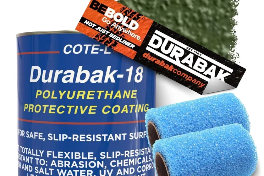 Durabak-18 textured roll-on truck bed liner gallon kit in black