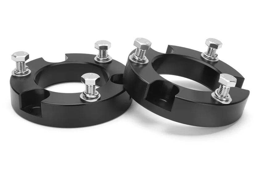 Dynofit 2 inch forged aluminum front strut spacers leveling kit for the Toyota Tacoma