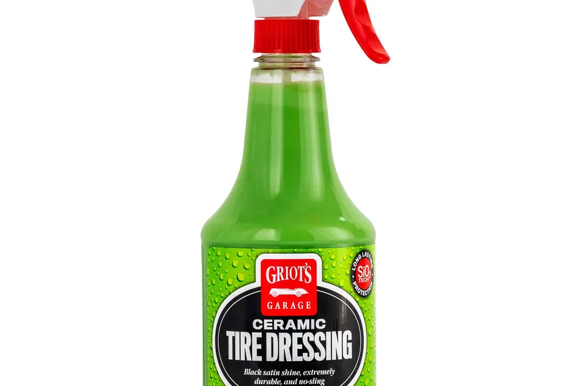 Griot's Garage Ceramic Tire Dressing 22 oz spray bottle with a red and black label
