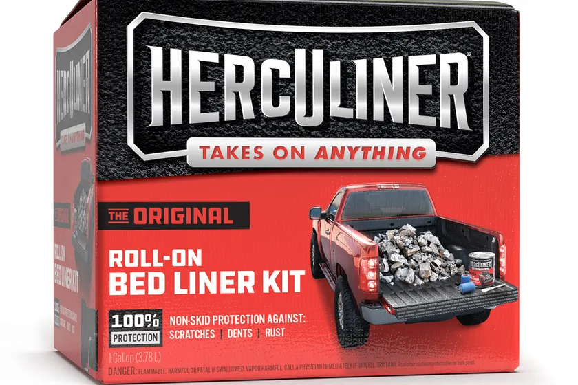 Herculiner HCL1B8 one gallon roll-on truck bed liner kit with can, rollers and brush