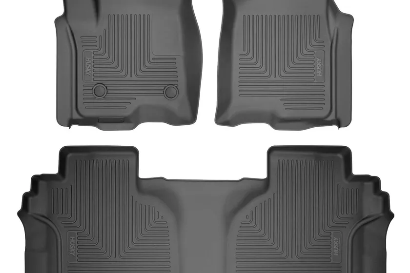 Husky Liners Weatherbeater black front and second row floor mats for Ford F-150 SuperCrew