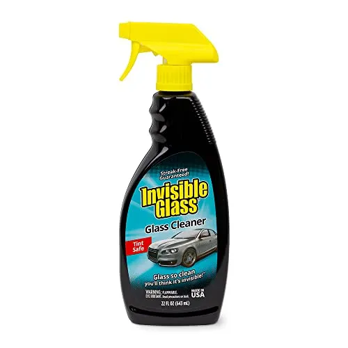 Invisible Glass Auto Glass Cleaner 22 fl oz clear trigger spray bottle with blue and white label