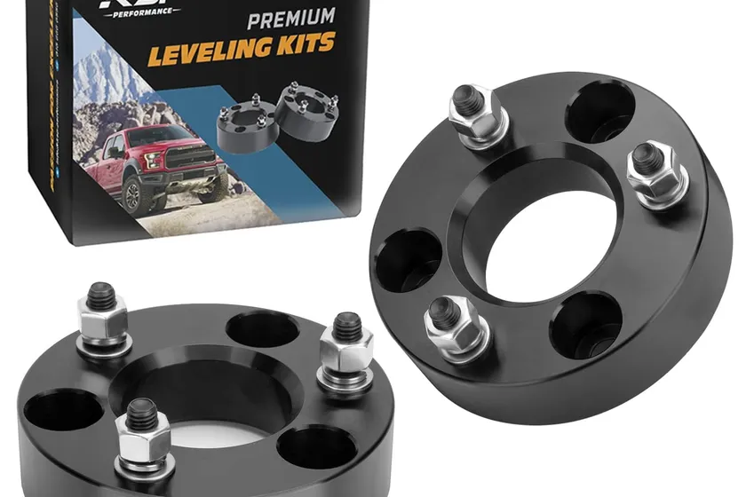 KSP 2 inch front leveling kit for Ram 1500 with CNC machined aluminum strut spacers in black