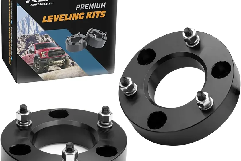 KSP two inch aluminum front strut spacer leveling kit for the Chevy Silverado 1500